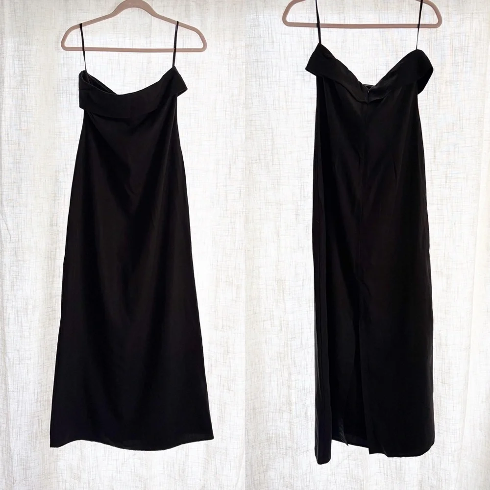 NWT DISSH Kai Strapless Midi Tube Dress Black Column Size 6 - Picture 4 of 15